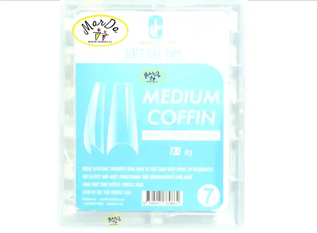 120 Tips Soft Gel Medium Coffin Clara Colors #7