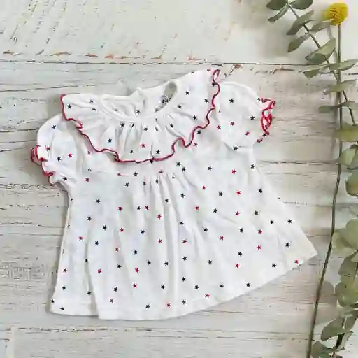 Blusa M/c Sky Estrellas Talla 9/12 Meses