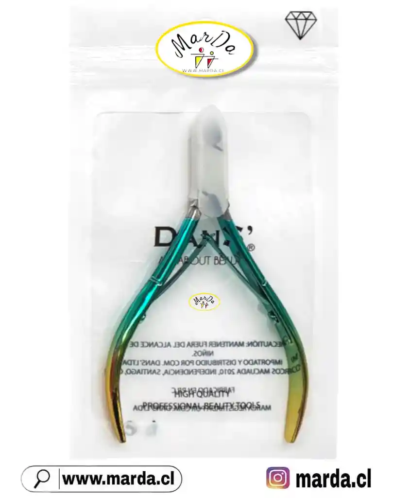 Alicate Cortacuticula Profesional Dans Tornasol Verde