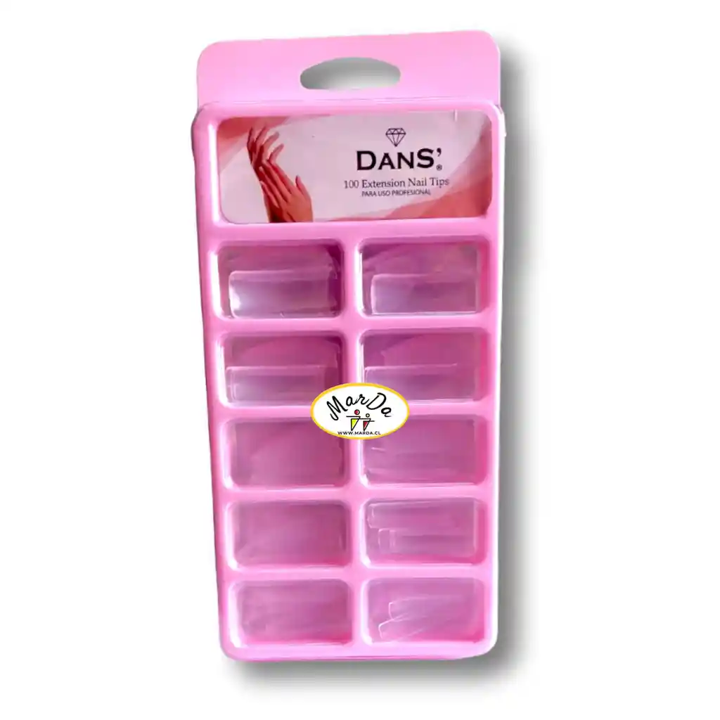 Caja 100 Tips Acrilico O Gel Dans Color - Transparente