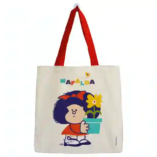 Bolsa Algodón Mafalda Grande Con Plantita
