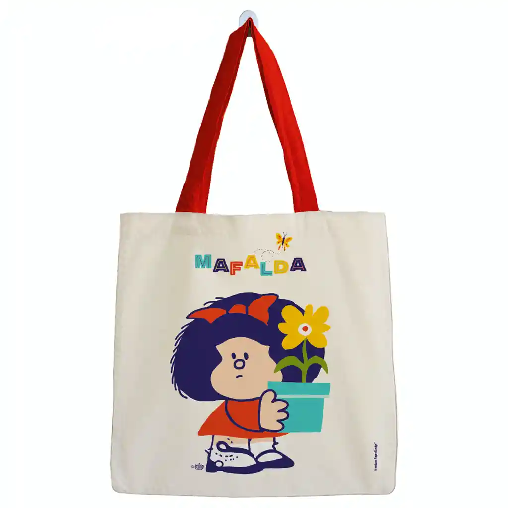 Bolsa Algodón Mafalda Grande Con Plantita