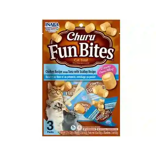 Churu Fun Bites Pollo, Atun Y Ostion Para Gatos (pack De 3) 60g