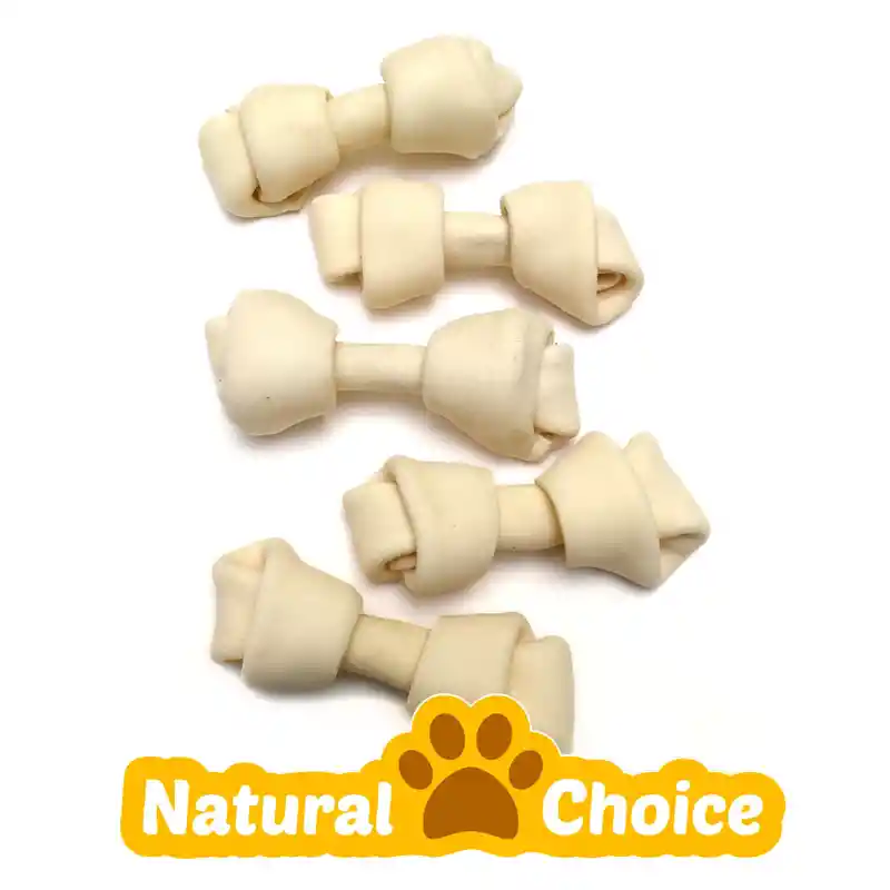 Huesos Cartilago Masticable Perro Cuero Comestible Snack 5un Natural Choice