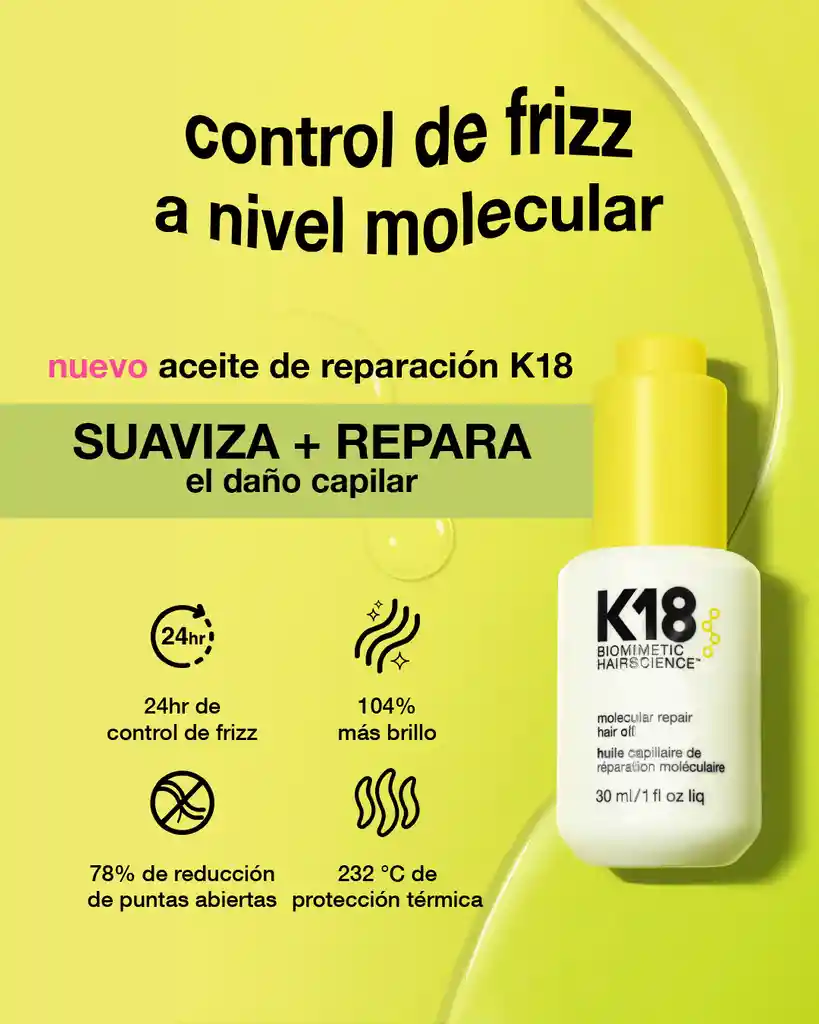 Aceite K18 Reparación Molecular
