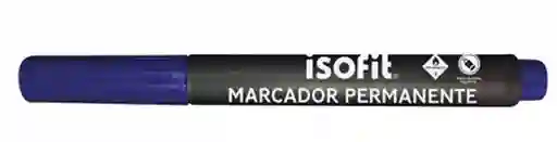 Isofit Marcador Permanente Azul Punta Biselada