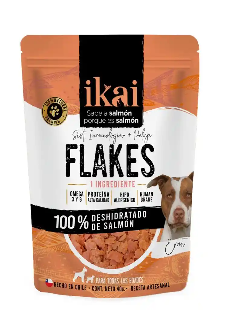 Snack Flakes De Salmón Perro 40g