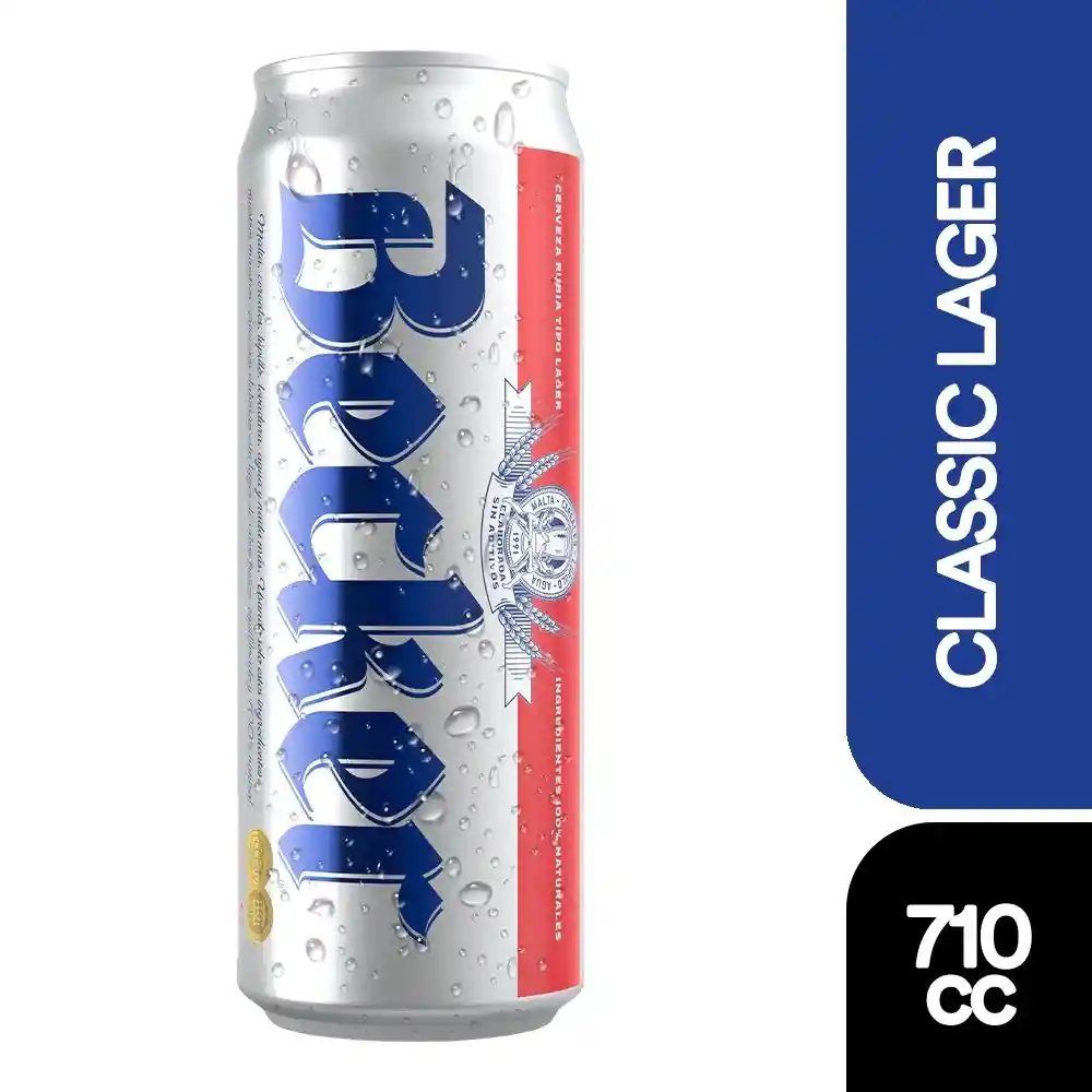 6 Cerveza Becker 4,5° En Lata 710cc