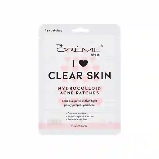 The Creme Shop Parches Anti Acné I Love Clear Skin Hydrocolloid Acne Patches
