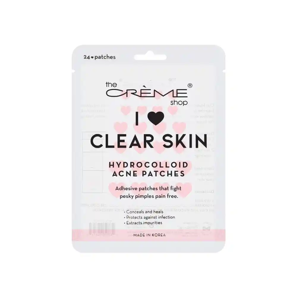 The Creme Shop Parches Anti Acné I Love Clear Skin Hydrocolloid Acne Patches