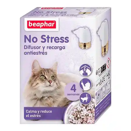 Difusor Calming No Stress + Recarga Gato ( Valeriana Y Lavanda).