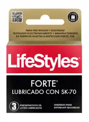 Preservativo Forte Lyfe Styles 3 Unidades