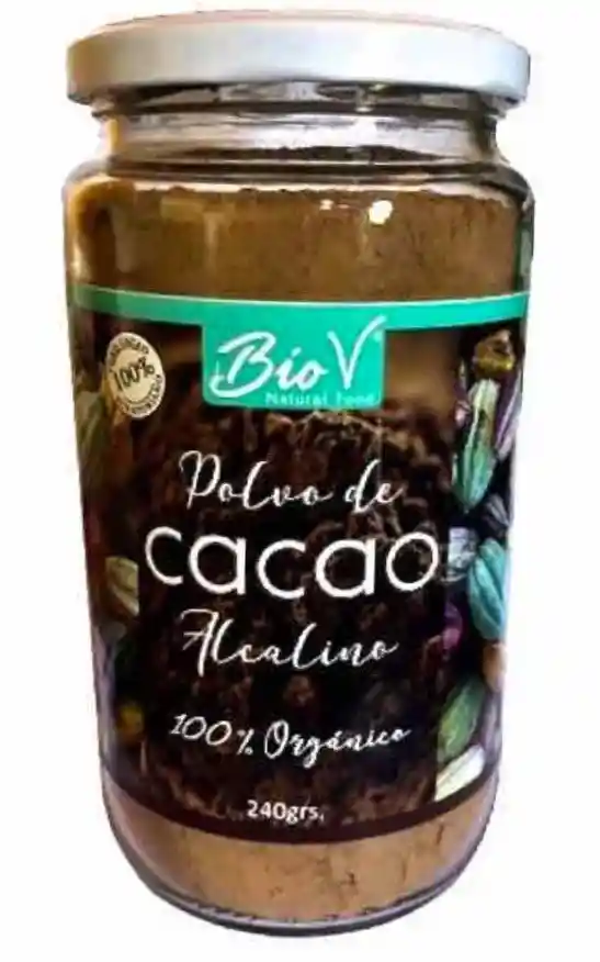 Biov - Polvo De Cacao Orgánico 240g - Cacao Alcalino