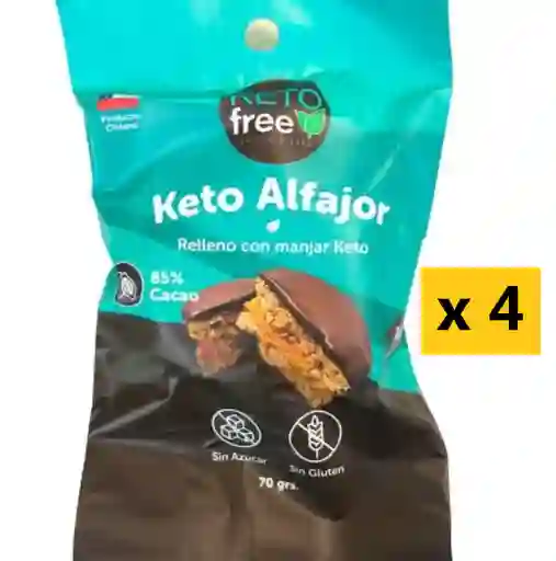 Keto Free - Pack X 4 Alfajor Keto Manjar Tradicional