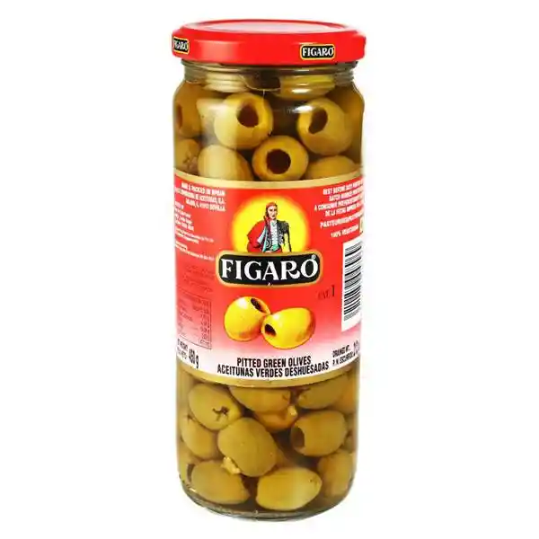 Figaro - Aceitunas Sin Cuesco 240g - Aceitunas Verdes