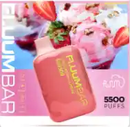 Vaper Fluum Bar 5500 Puffs Sin Nicotina Helado De Frutilla