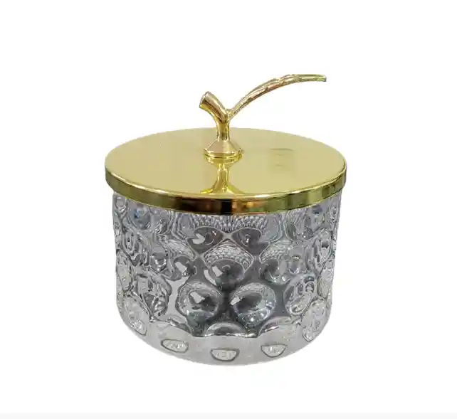 Joyero Cristal Tapa Hoja