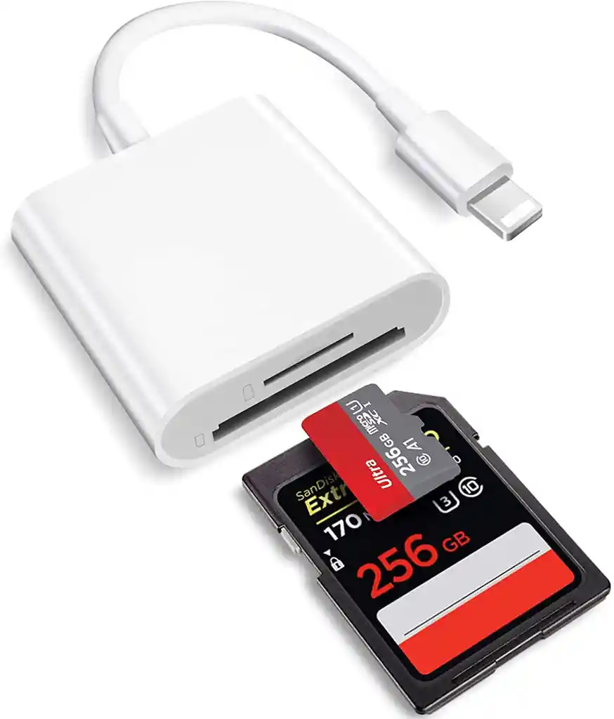 Adaptador Lector De Tarjetas Sd Y Micro Sd Para Iphone