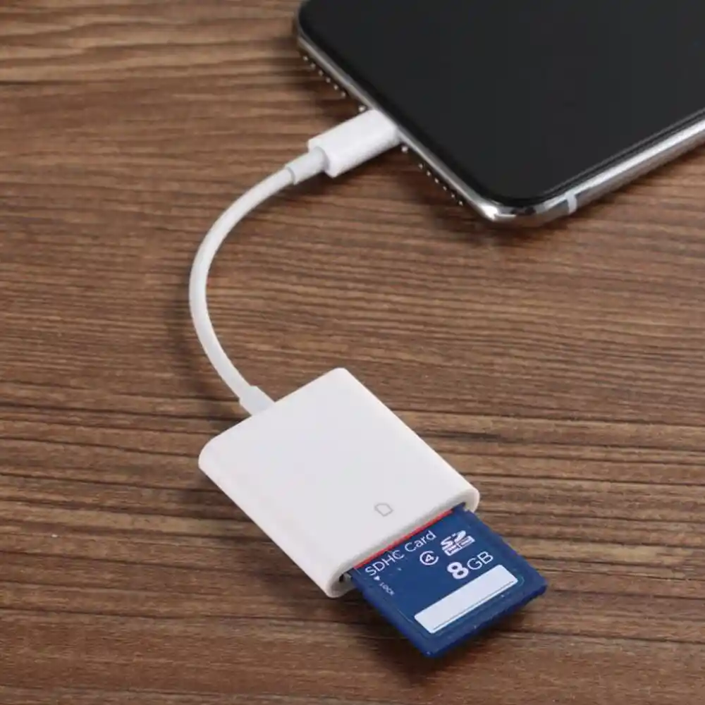 Adaptador Lector De Tarjetas Sd Y Micro Sd Para Iphone