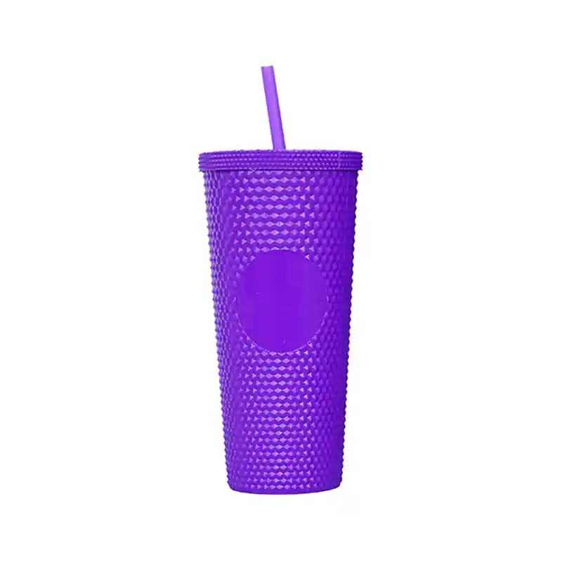 Vaso Tumbler Venti Con Bombilla 700ml Morado