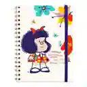 Libreta Tapa Dura Con Espiral Xl – Mafalda Entre Mariposas