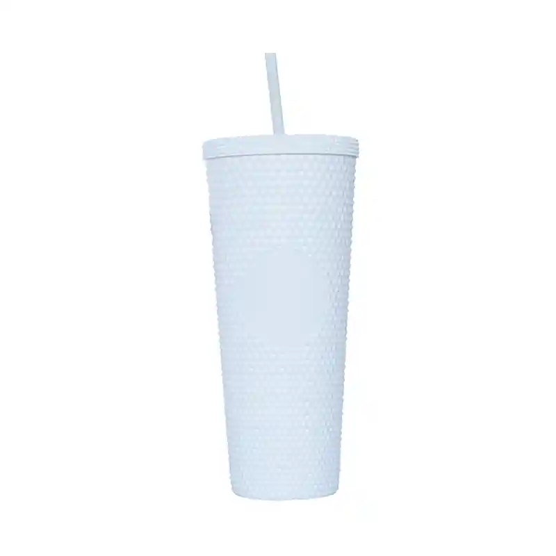 Vaso Tumbler Venti Con Bombilla 1000ml Blanco