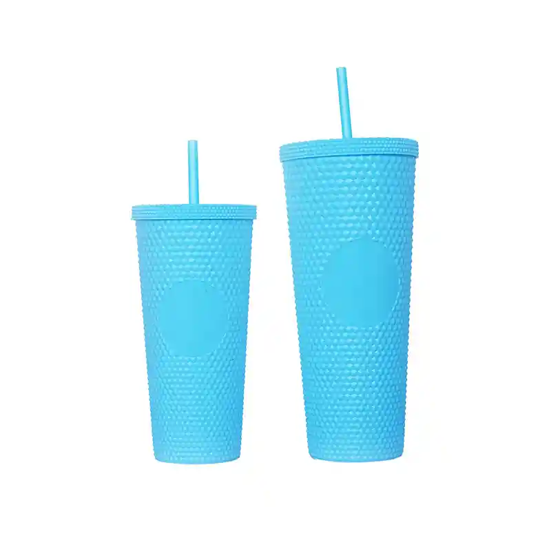 Pack 2 Vasos Celeste Tumbler Venti Con Bombilla 1000ml / 700ml