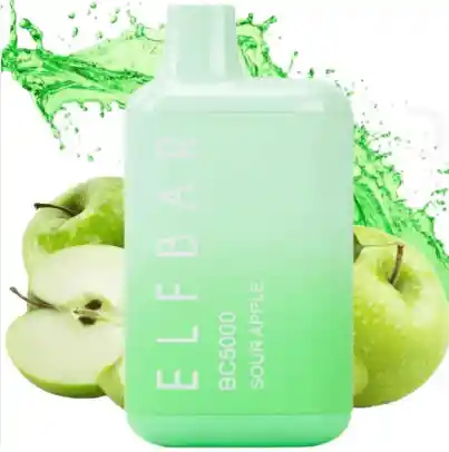 Elfbar Sour Apple Con Nicotina Vaper Desechable 5000 Puffs