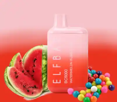 Elfbar Watermelon Bubble Gum Con Nicotina Vaper Desechable 5000 Puffs