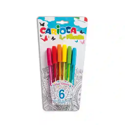 Bolígrafos De Colores Fiorella - 6 Uds