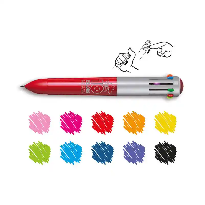 Bolígrafo 10 Colores Vintage