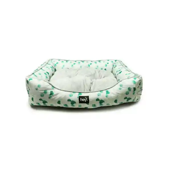 Hey! Cama Diseño Gris Y Verde Puntos Talla M