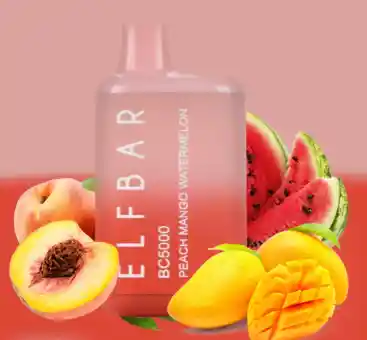 Elfbar Peach Mango Watermelon Con Nicotina Vaper Desechable 5000 Puffs