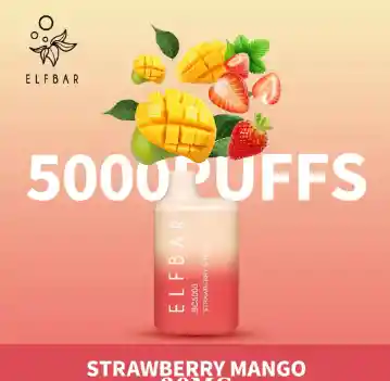 Elfbar Strawberry Mango Con Nicotina Vaper Desechable 5000 Puffs