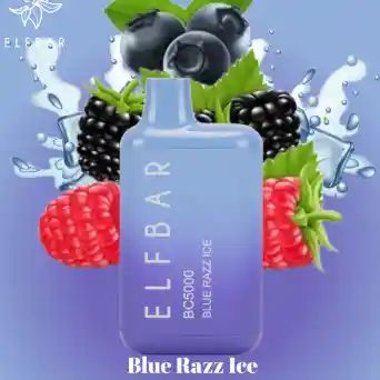 Elfbar Blue Razz Ice Con Nicotina Vaper Desechable 5000 Puffs