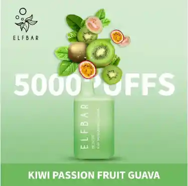 Elfbar Kiwi Passion Fruit Guava Con Nicotina Vaper Desechable 5000 Puffs