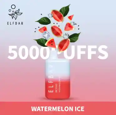 Elfbar Watermelon Ice Con Nicotina Vaper Desechable 5000 Puffs