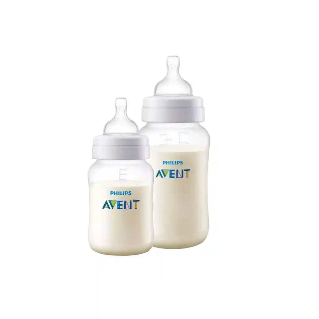 Set Mamaderas Anti Colic 260ml-330ml Más Tetina 6m