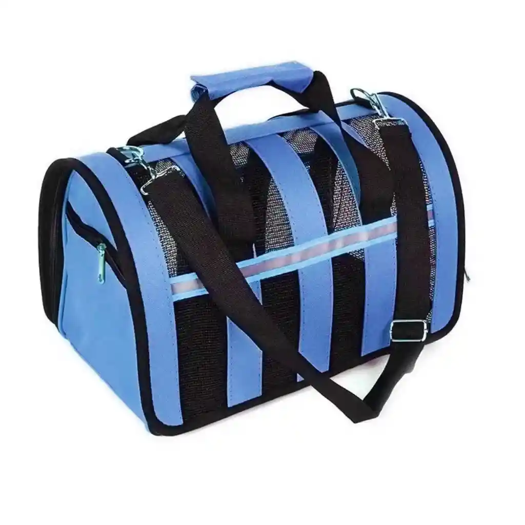 Bolso Transporte Mascotas Azul 34x24x23 Cm