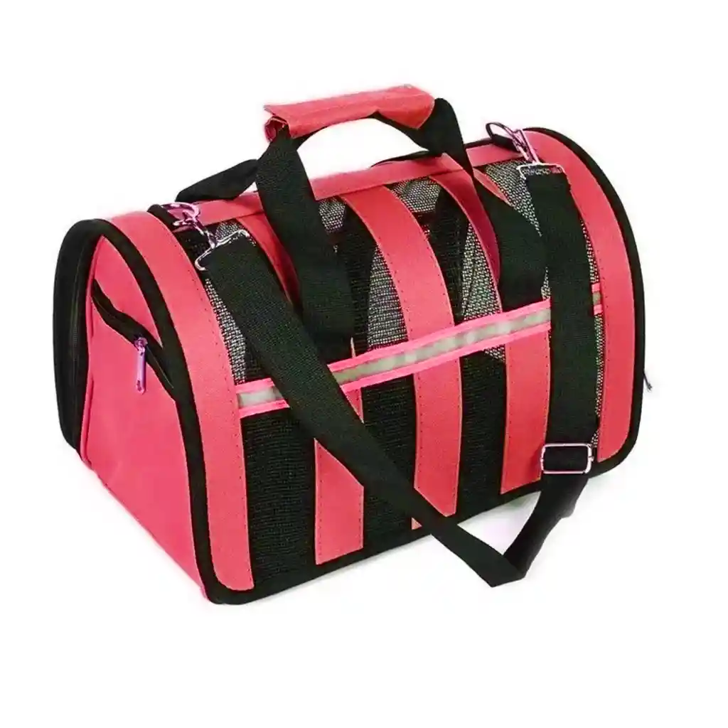 Bolso Transporte Mascotas Rojo 34x24x23 Cm