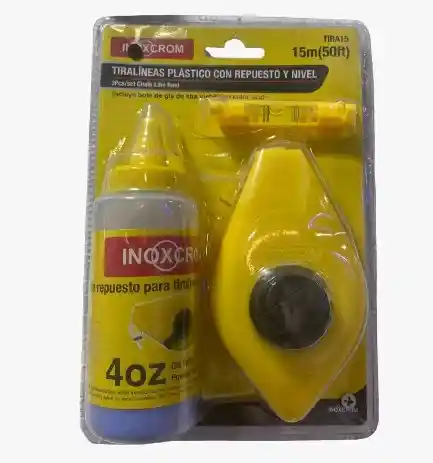Set Tizador Tiralineas 15 Metros Con Repuestos Y Nivel