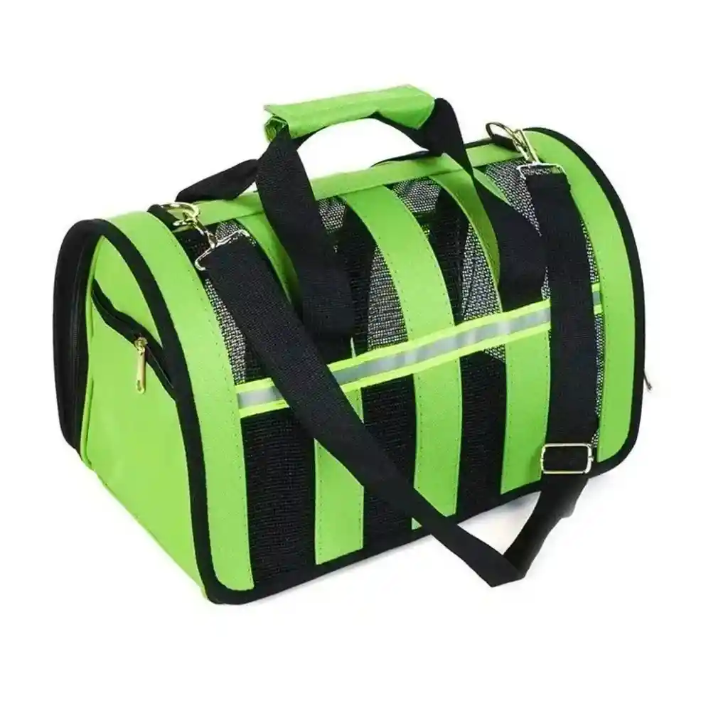 Bolso Transporte Mascotas Verde 34x24x23 Cm