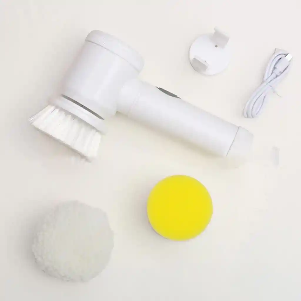 Cepillo De Limpieza Eléctrico Multifuncional Cabezas Intercambiables