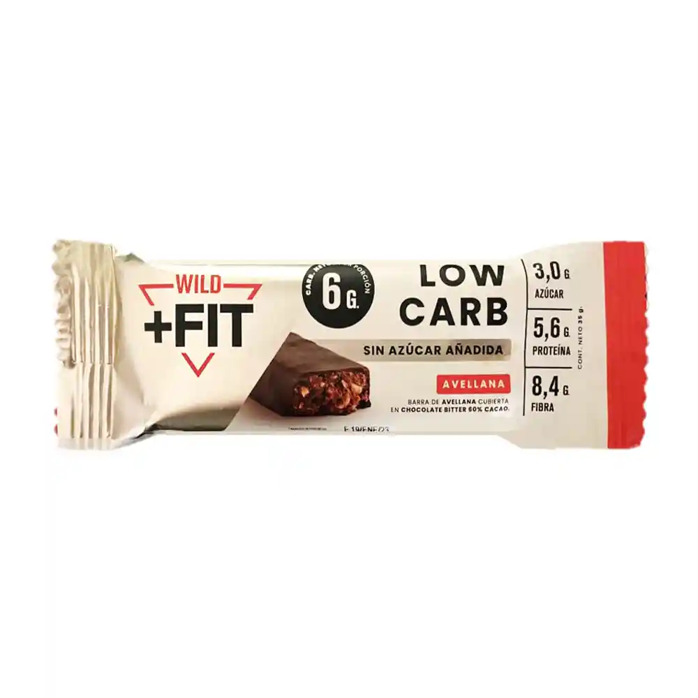 Barra Wild Fit 35 Grs Sabor Avellana + Cacao