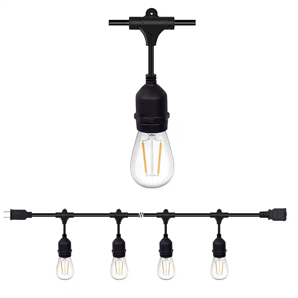 Guirnalda Porta Ampolletas E27 Exterior Eventos 10 Metros