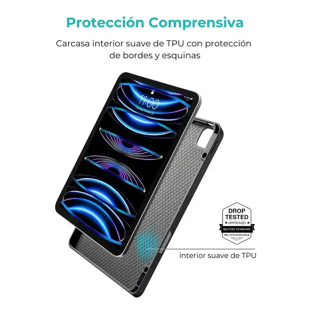 Tomtoc Funda Vertical Para Ipad Pro 11" 3ra/4ta Gen (m2m1) - Azul Oscuro