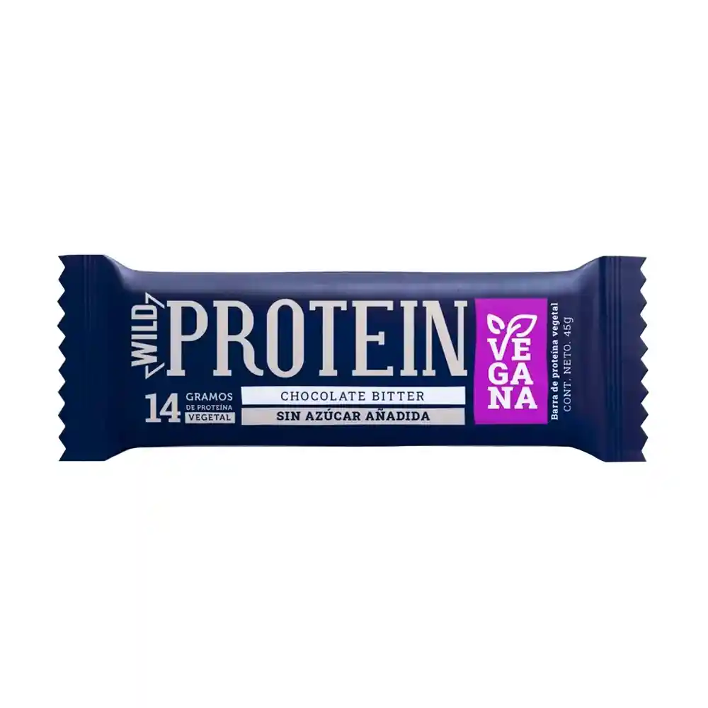 Barra Wild Protein Bar Vegana 45 Grs Sabor Chocolate Bitter