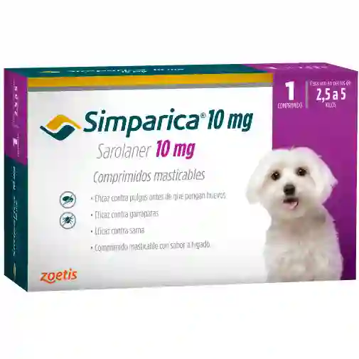 Simparica 1 Comprimido Para Perros 2.5-5 Kgs