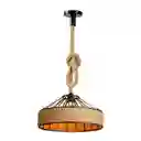 Lampara Colgante Vintage Cáñamo Soga Vintage 30 Cm