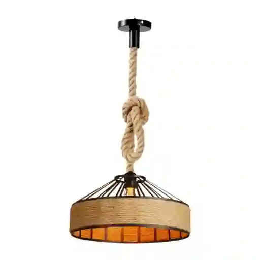 Lampara Colgante Vintage Cáñamo Soga Vintage 30 Cm